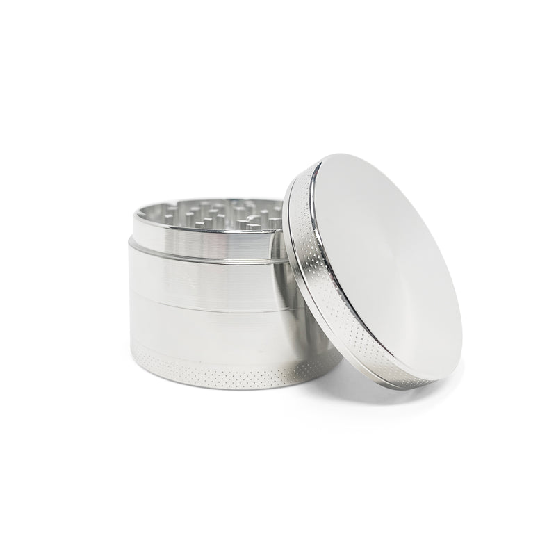 SYDNEY VAPORIZERS - 4PC METAL GRINDER SILVER COLOUR
