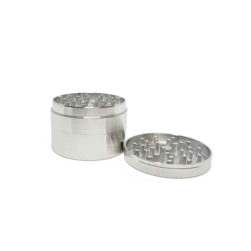 SYDNEY VAPORIZERS - 4PC METAL GRINDER SILVER COLOUR