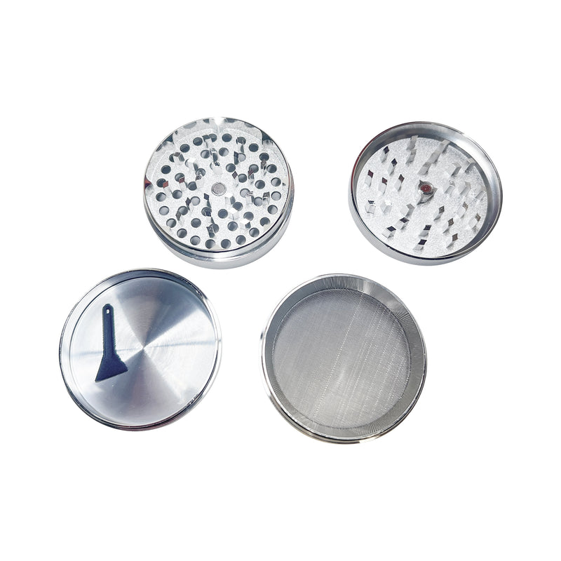 SYDNEY VAPORIZERS - 4PC METAL GRINDER SILVER COLOUR