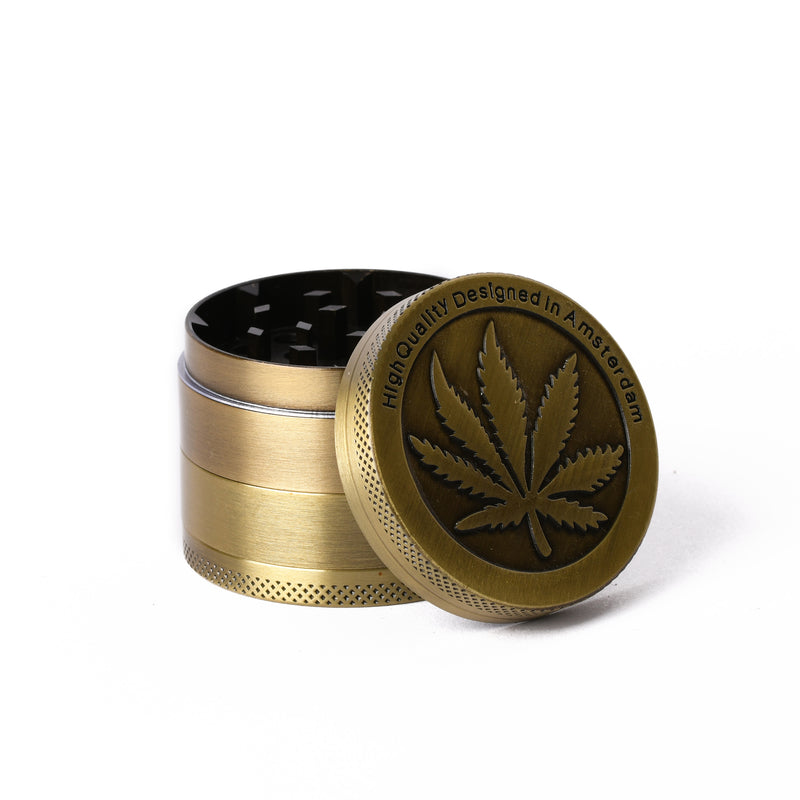 BRASS SINGLE LEAF 50MM GRINDER - Sydney Vaporizers