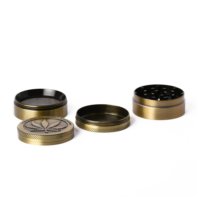 BRASS SINGLE LEAF 50MM GRINDER - Sydney Vaporizers
