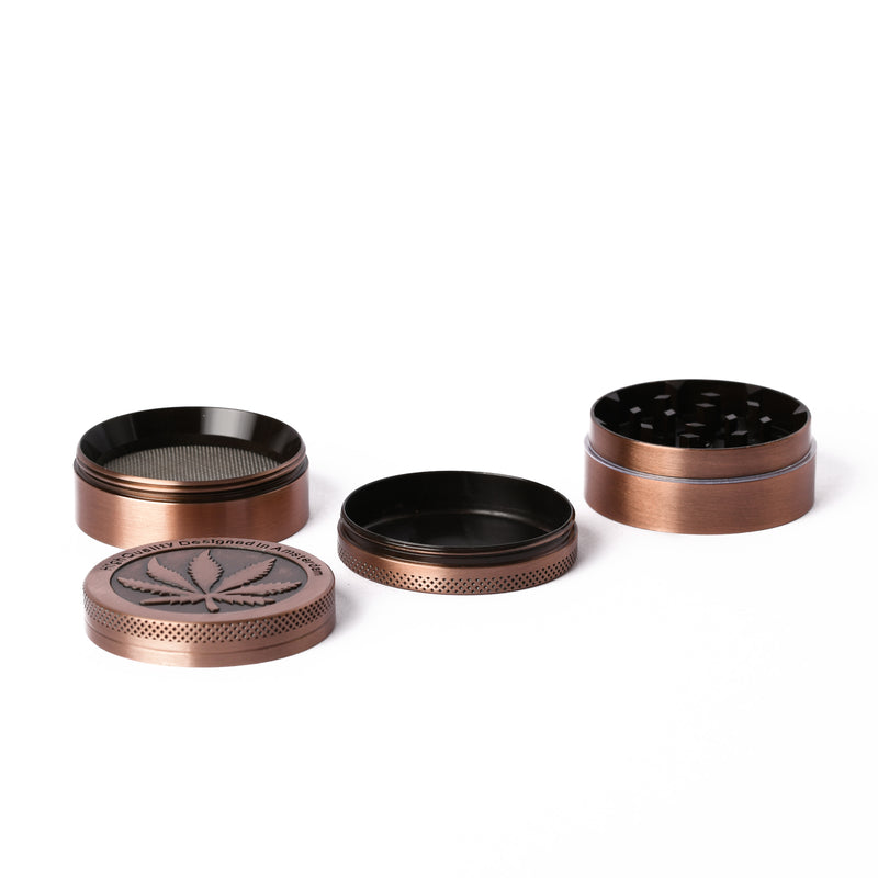 COPPER SINGLE LEAF 50MM GRINDER - Sydney Vaporizers