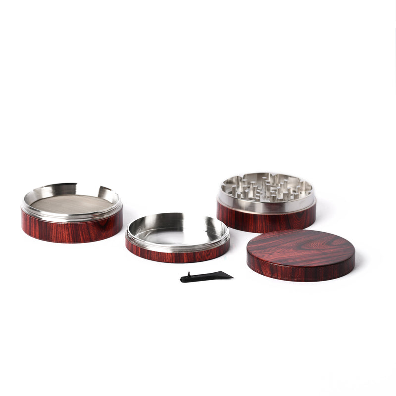 60MM ROSEWOOD LOOK, 4PC METAL GRINDER - Sydney Vaporizers