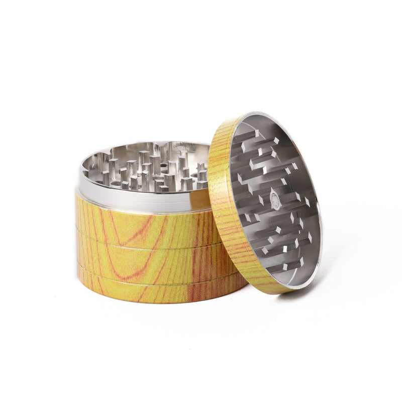 60MM LIGHT TIMBER LOOK, 4PC METAL GRINDER - Sydney Vaporizers