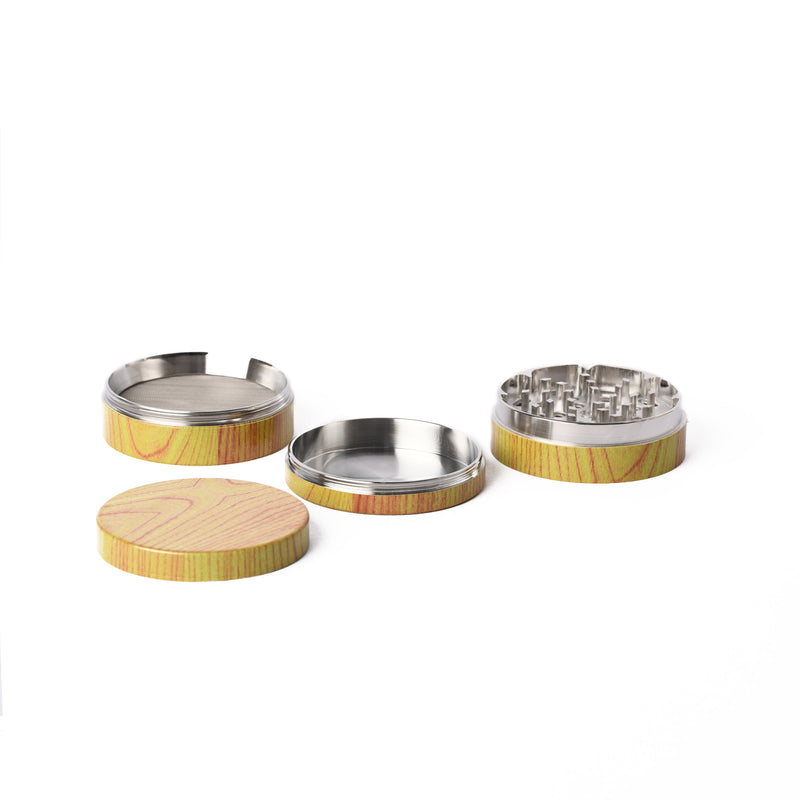 60MM LIGHT TIMBER LOOK, 4PC METAL GRINDER - Sydney Vaporizers