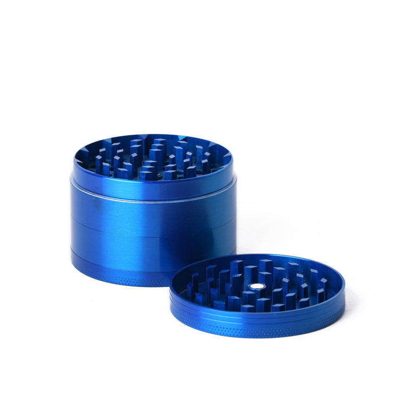 60MM BLUE METAL 4PC GRINDER - Sydney Vaporizers