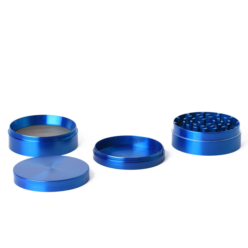 60MM BLUE METAL 4PC GRINDER - Sydney Vaporizers