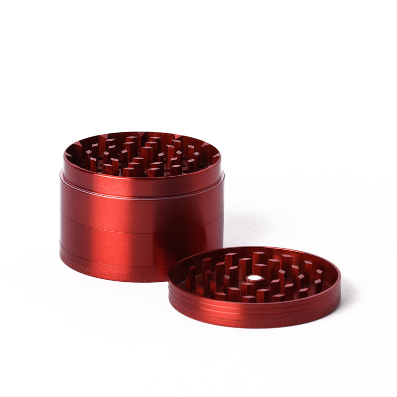 RED METAL 60MM 4PC GRINDER - Sydney Vaporizers